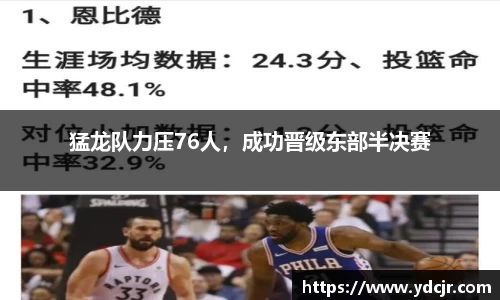 猛龙队力压76人，成功晋级东部半决赛