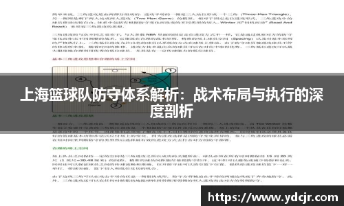 上海篮球队防守体系解析：战术布局与执行的深度剖析